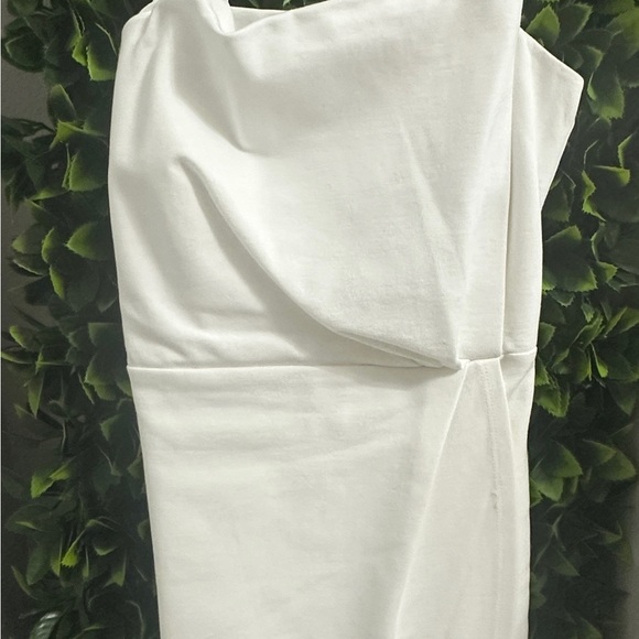 Lulu's Asymmetrical White Dress - Picture 1 of 2